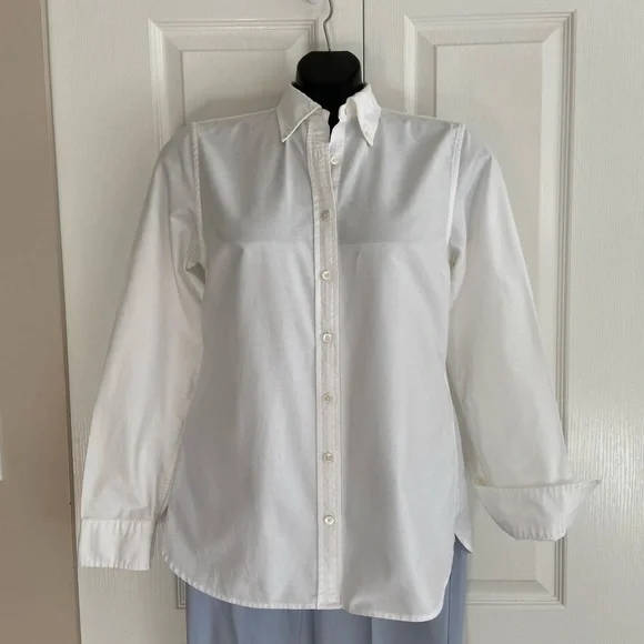 Lands End classic cotton white shirt - Picture 1 of 9